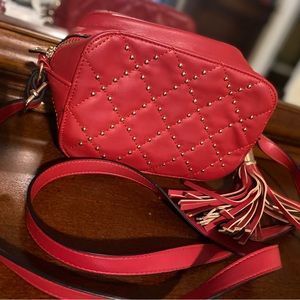 Venus Red studded small crossbody bag- gently used condition